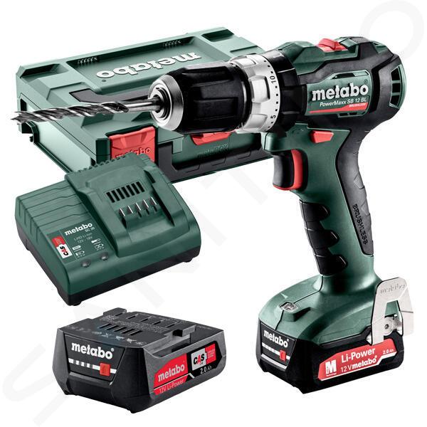 Metabo Eszközök - 12V AKU ütvefúrógép, 2x akkumulátor 2,0 Ah Li-Power, töltő 601077500