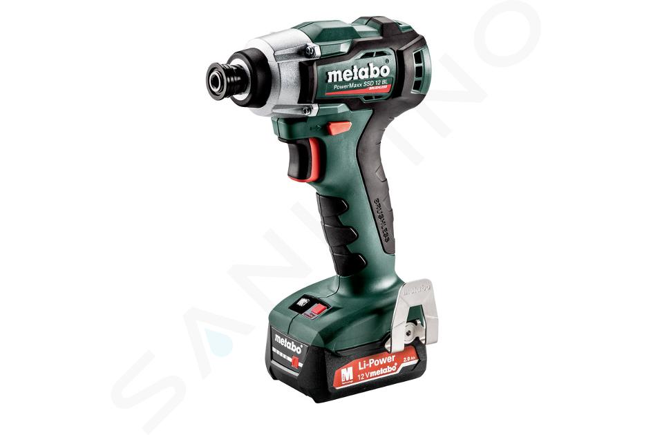 Metabo Herramientas - Llave de impacto a batería, 12V, 2x batería 2,0 Ah LiPower, cargador 601115500
