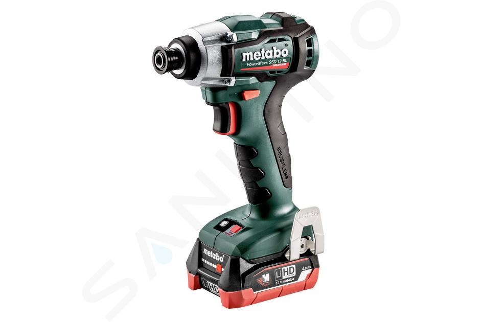Metabo Herramientas - Llave de impacto 12V, 2x batería 4.0 Ah LiHD, cargador 601115800