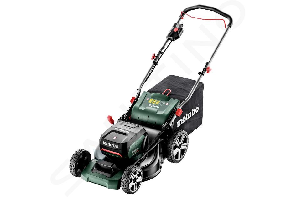 Metabo Tecnología de jardinería - Cortacésped 36V ACU, 46 cm de alcance, 2x batería 5,2 Ah Li-Power, cargador 601606650