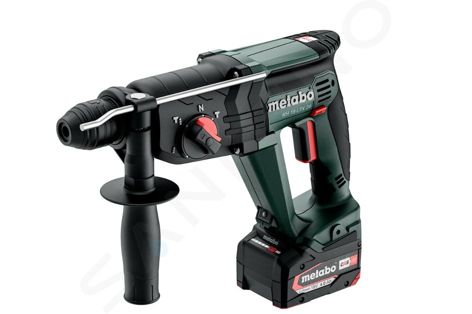 Metabo Outillage - Marteau combiné sans fil 18 V, 2 batteries 4,0 Ah LiPower, chargeur 601712510