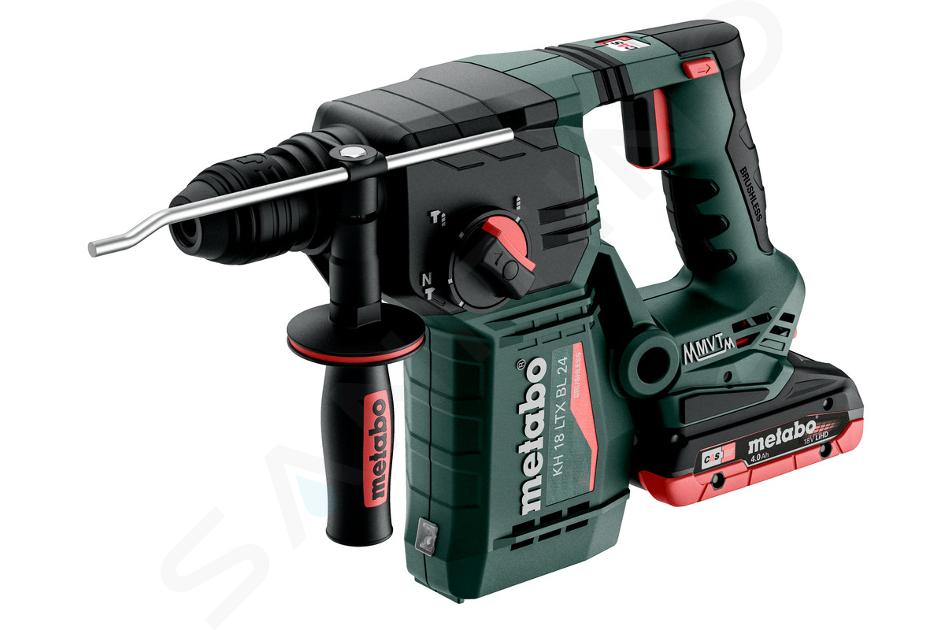 Metabo Outillage - Marteau combiné sans fil 18 V, 2 batteries 4,0 Ah LiHD, chargeur 601713800