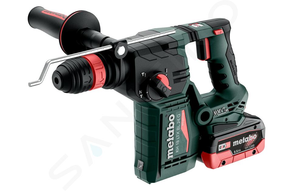 Metabo Outillage - Marteau combiné sans fil 18 V, 2 batteries 5,5 Ah LiHD, chargeur 601714660