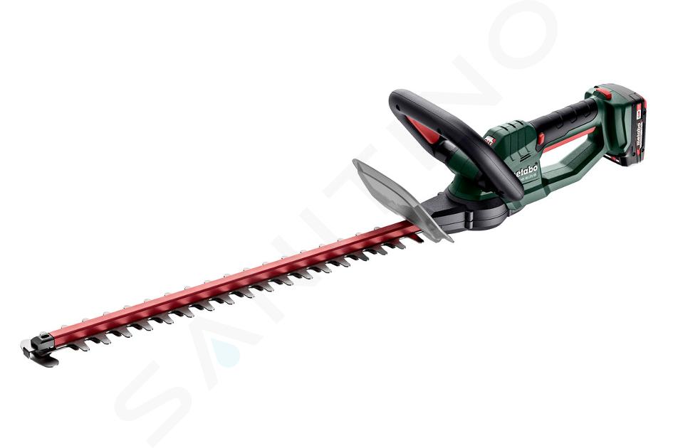 Metabo Tecnología de jardinería - Cortasetos AKU 18V 55 cm, 2x batería 2,0 Ah Li-Power, cargador 601718500