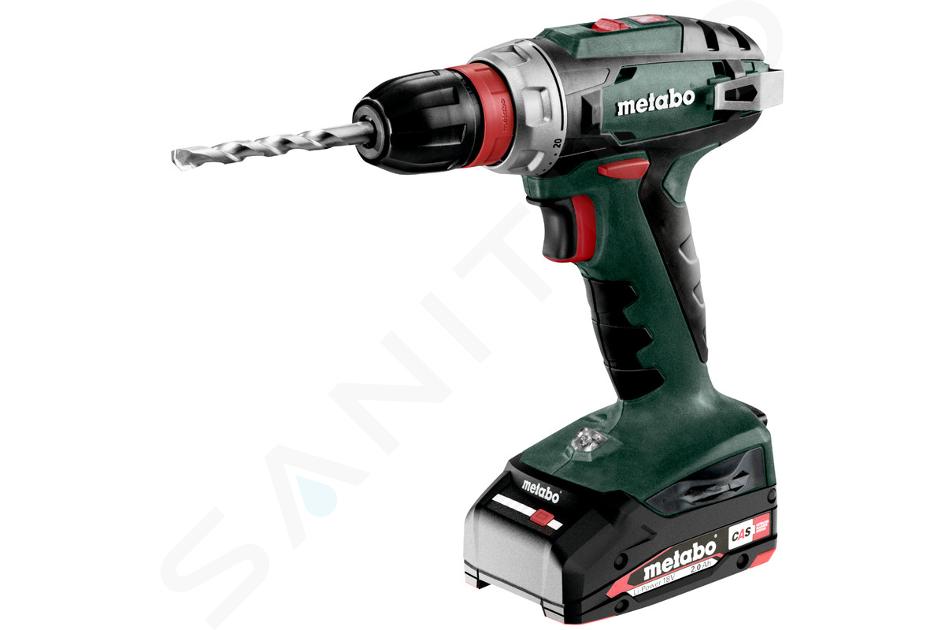 Metabo Unelte - Mașină de înșurubat și de găurit pe acumulator de 18V, 2 baterii 2.0 Ah Li-Power, încărcător 602217500