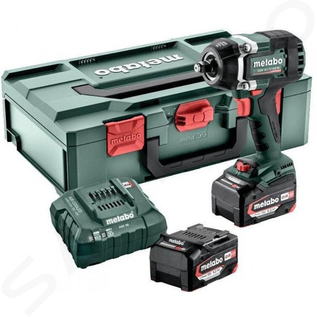 Metabo Gereedschap - 18V ACCU-slagmoersleutel, 2x accu 5,2 Ah LiPower, lader 602403650