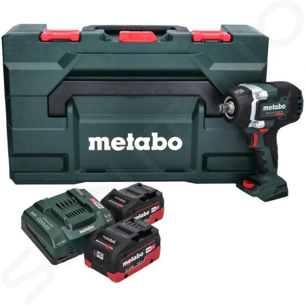 Metabo Gereedschap - 18V ACCU-slagmoersleutel, 2x accu 5,5 Ah LiHD, lader 602403660