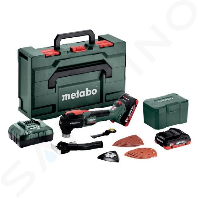 Metabo Unelte - Polizor multifuncțional oscilant pe acumulator 18V cu accesorii, 2x baterie 4,0 Ah LiHD, încărcător 613088800