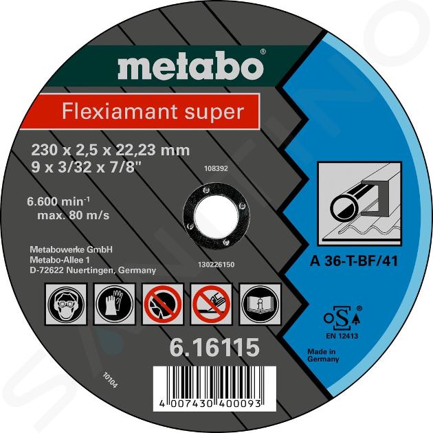 Metabo Príslušenstvo - Rezný kotúč na kov 115x22,23 mm 616105000