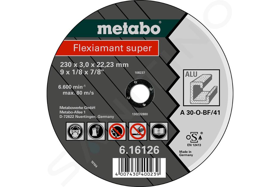 Metabo Accessori - Disco da taglio per alluminio 230x22,23 mm 616126000