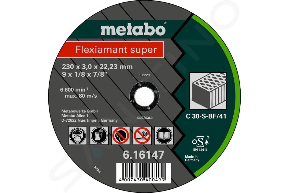 Metabo Accessori - Disco da taglio per pietra 180x22,23 mm 616143000