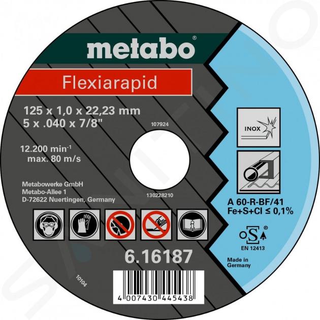 Metabo Accesorii - Disc pentru tăiere oțel inoxidabil 125 x 22,23 mm 616187000