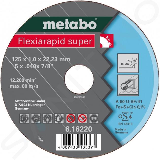 Metabo Příslušenství - Řezný kotouč na nerezovou ocel 125x22,23 mm 616209000