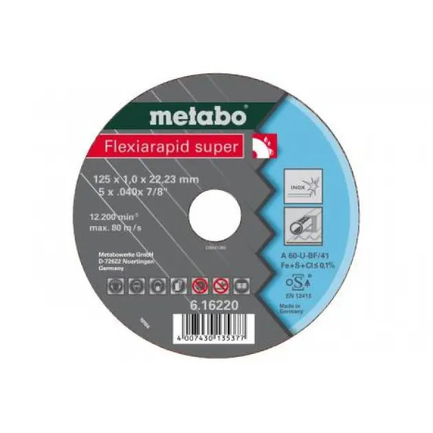 Levně Metabo Příslušenství - Řezný kotouč na nerezovou ocel, 180x22,23 mm 616226000