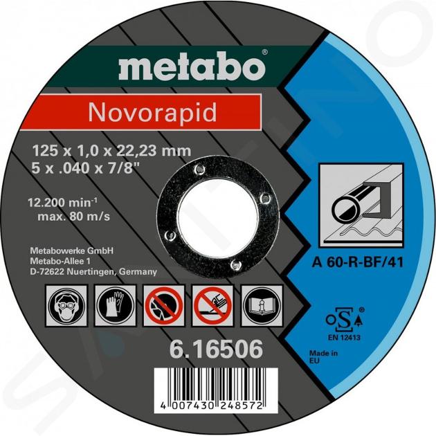 Metabo Príslušenstvo - Rezný kotúč na oceľ 125x22,23 mm 616506000