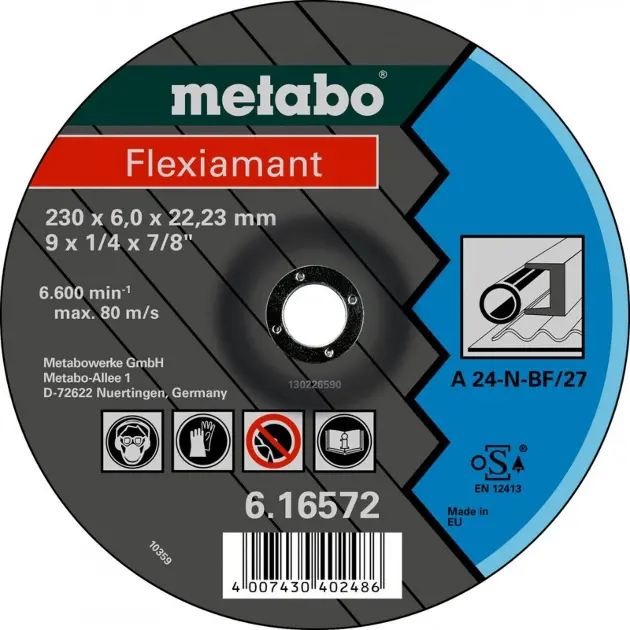 Metabo Příslušenství - Řezný kotouč na ocel 125x22,23 mm 616680000