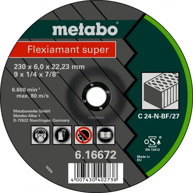 Levně Metabo Příslušenství - Brusný kotouč na kámen 125x22,23 mm 616731000