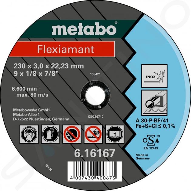 Metabo Příslušenství - Řezný kotouč na nerezovou ocel 125x22,23 mm 616738000