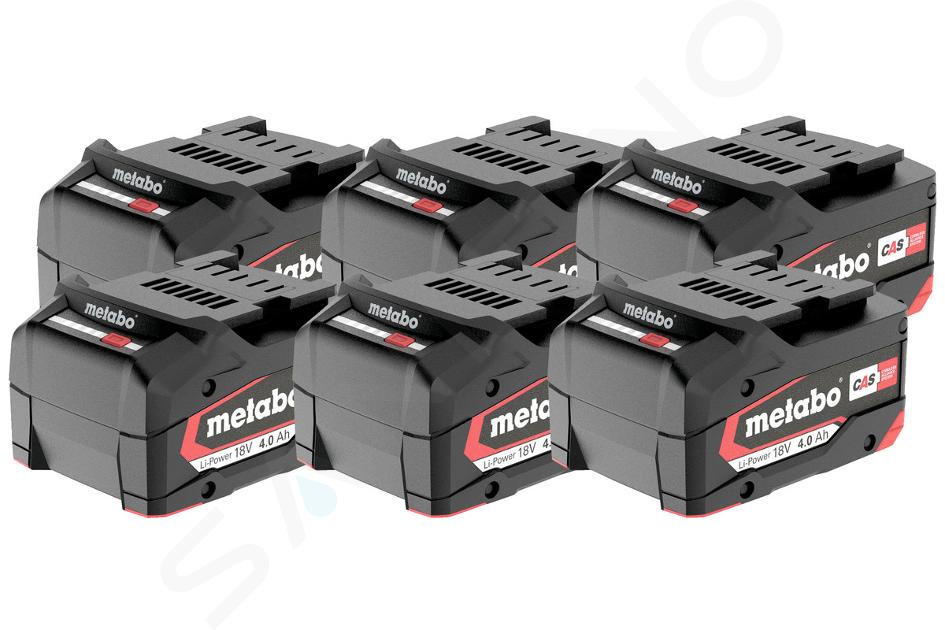 Metabo Príslušenstvo - Súprava akumulátorov Li-Power 18 V 4,0 Ah, 6 ks 625151000