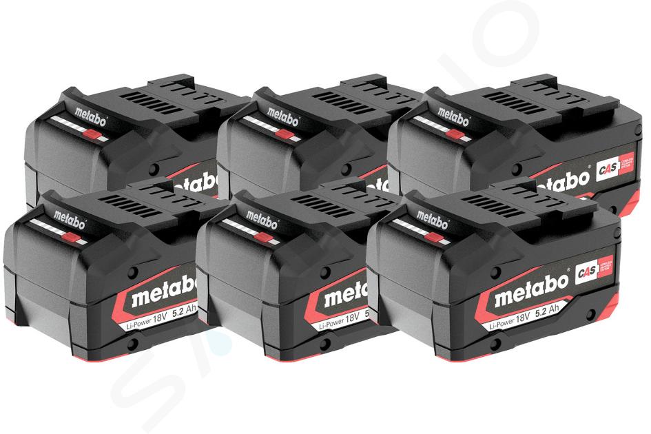 Metabo Accesorii - Baterie Li-Power de 18V 5.2 Ah, 6 bucăți 625152000