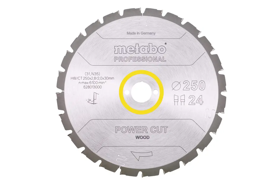 Levně Metabo - Pilový kotouč na dřevo, 250x30 mm, 24 zubů 628013000