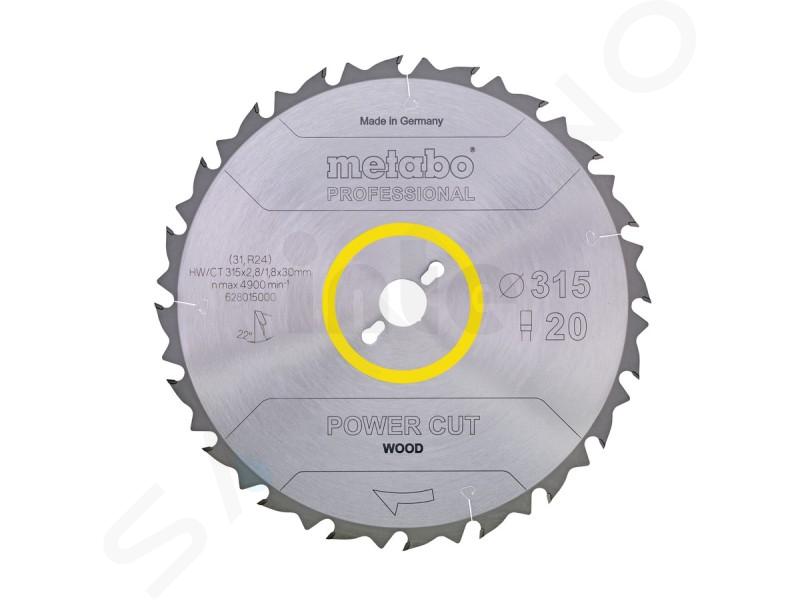 Metabo Accesorii - Disc de fierăstrău pentru lemn, 315x30 mm, 20 dinți 628015000