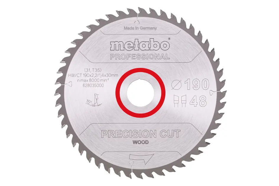 Levně Metabo - Pilový kotouč na dřevo, 190x30 mm, 48 zubů 628035000
