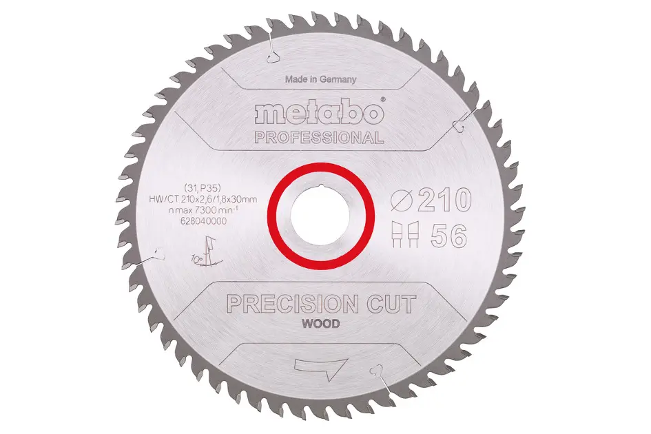Levně Metabo - Pilový kotouč na dřevo, 210x30 mm, 56 zubů 628040000
