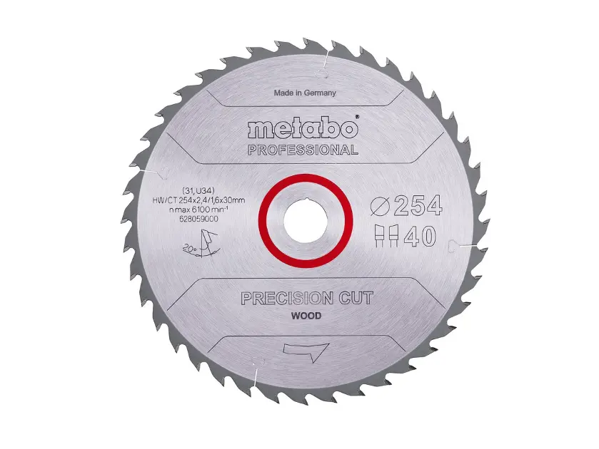 Levně Metabo - Pilový kotouč na dřevo, 254x30 mm, 40 zubů 628059000