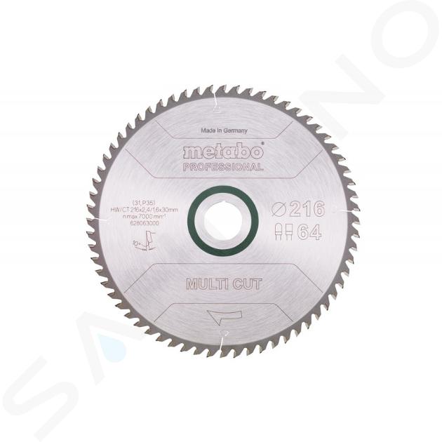 Metabo Accesorii - Disc de fierăstrău, 216x30 mm, 64 dinți 628063000