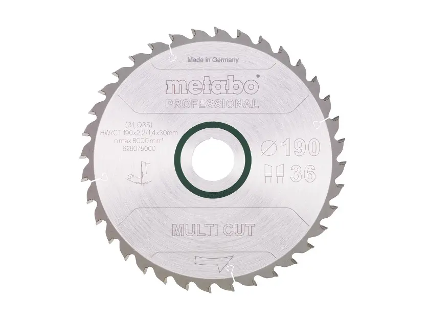 Levně Metabo - Pilový kotouč 190x30 mm, 36 zubů 628075000