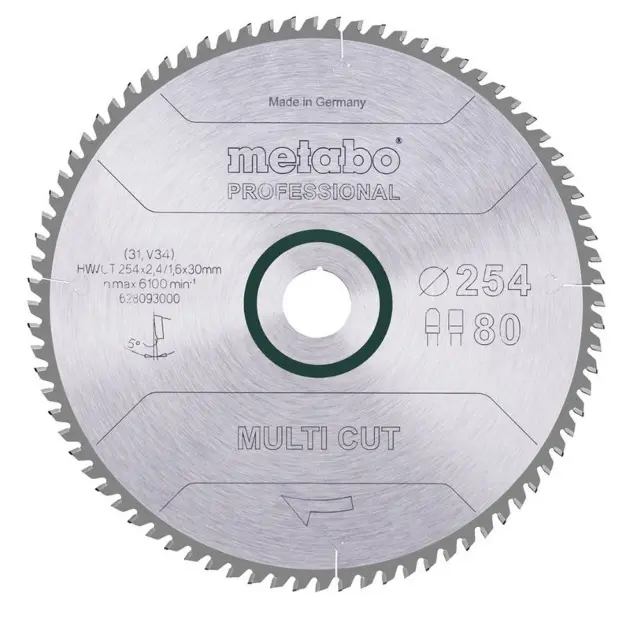 Metabo Accesorios 628286000 Hoja De Sierra Circular Multi Cut Classic 305x30 80 Fz Tz 5neg