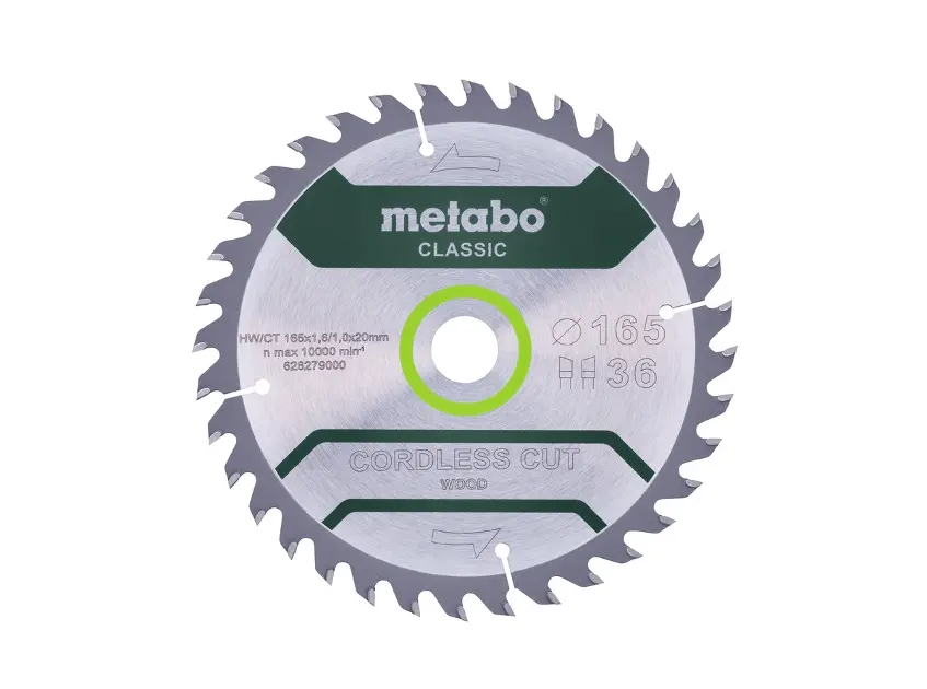 Levně Metabo - Pilový kotouč na dřevo, 165x20 mm, 36 zubů 628279000