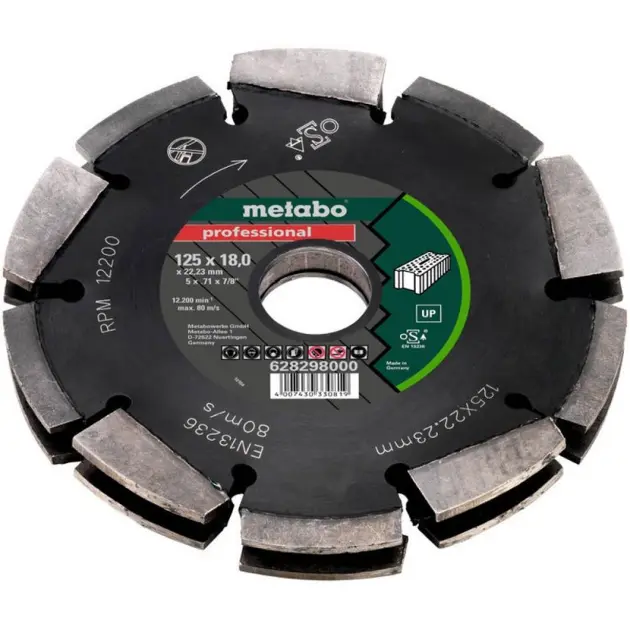 Levně Metabo Příslušenství - Diamantový frézovací kotouč na zdivo, 125x22,23 mm 628298000