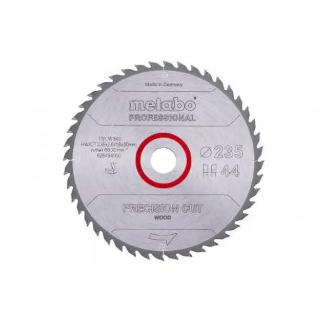 Levně Metabo Příslušenství - Pilový kotouč na dřevo, 235x30 mm, 44 zubů 628494000