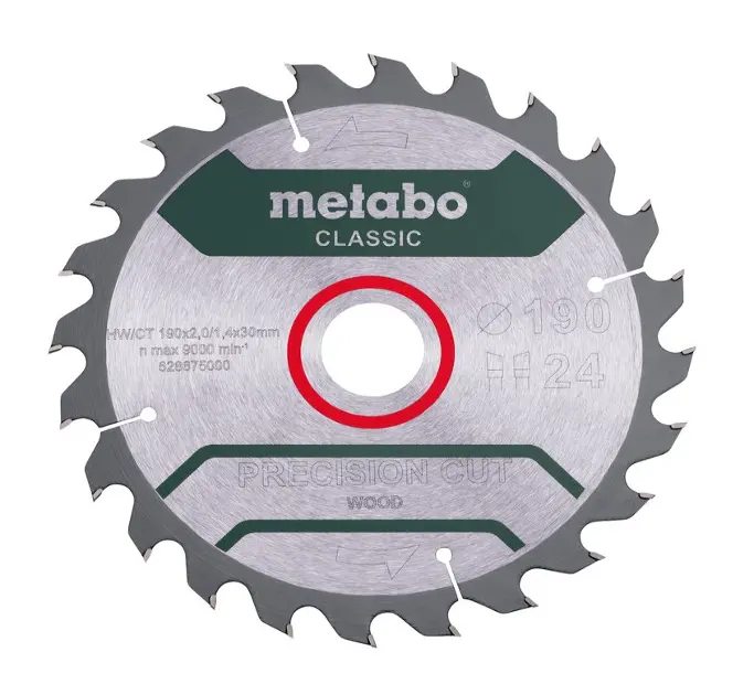 Levně Metabo - Pilový kotouč na dřevo 190x30 mm, 24 zubů 628675000