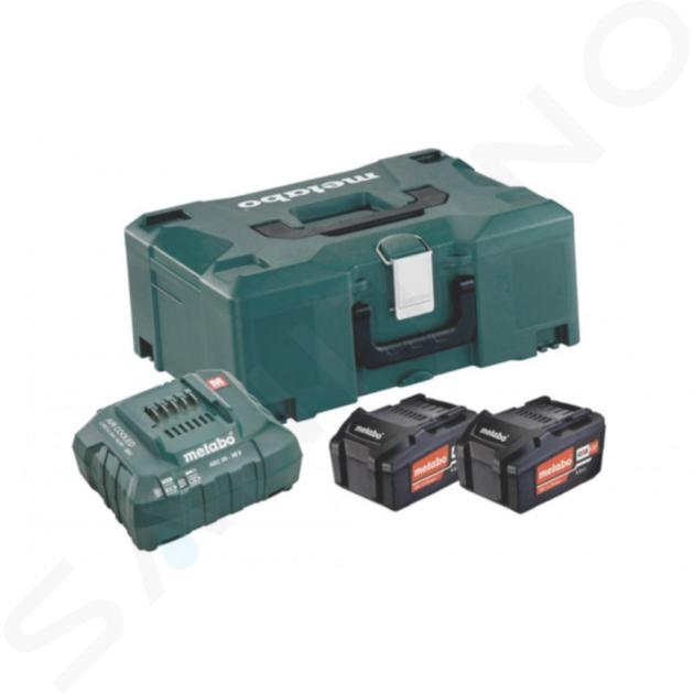 Metabo Accesorios - Juego de cargador de 4 A y 2 baterías Li-Power de 18 V y 4,0 Ah 685064000