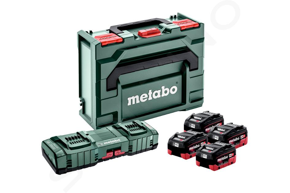 Metabo Accessoires - Set chargeur 8A et 4 batteries 18 V LiHD 10,0 Ah 685143000