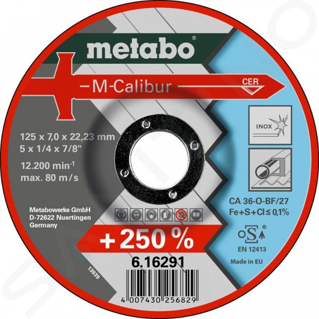 Metabo Príslušenstvo - Rezný kotúč na nehrdzavejúcu oceľ, 125x22,23 mm 616291000