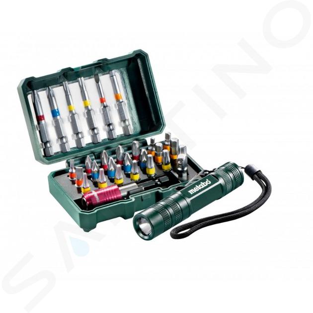 Metabo Zubehör - 29-teiliges Bit-Set und Mini Flash light 626721000