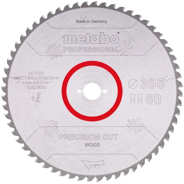 Metabo Accesorios 628286000 Hoja De Sierra Circular Multi Cut Classic 305x30 80 Fz Tz 5neg