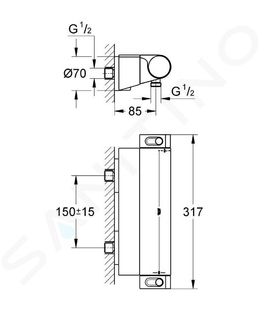 GROHE 34 174 001 GROHTHERM 2000 Grifo Termostático Bañera — Bañoidea