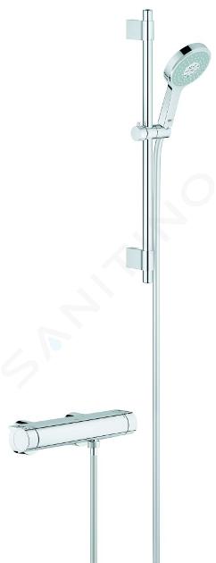 Grohe Grohtherm 2000 - Mitigeur thermostatique de douche avec colonne de douche de 600 mm, chrome 34281001