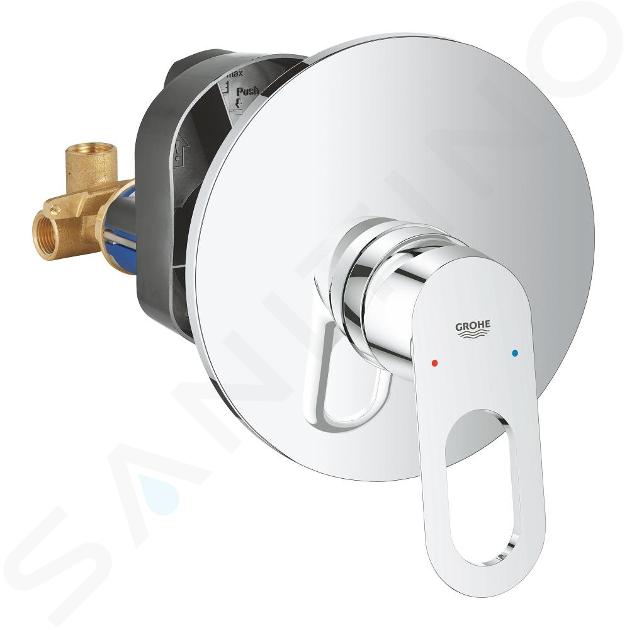 Grohe BauLoop - Podtynkowa bateria prysznicowa,  z korpusem, chrom 29080000