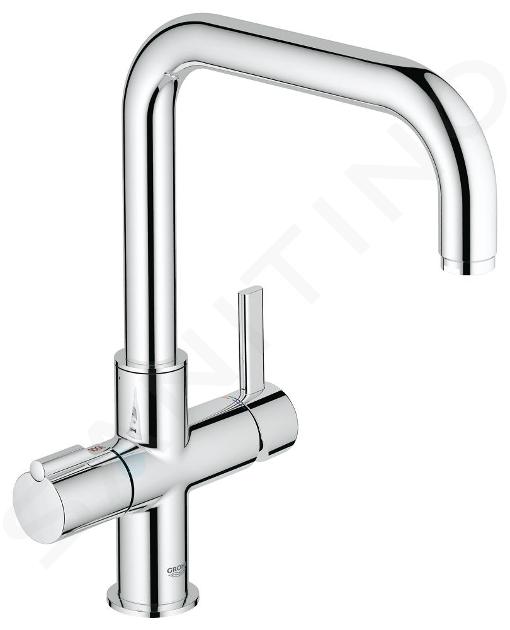 Grohe Red - Bateria zlewozmywakowa dźwigniowa Duo, chrom 30097000