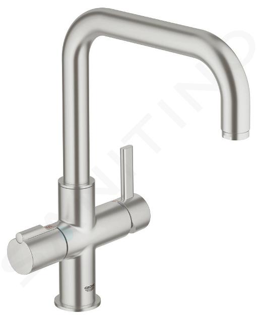 Grohe Red - Mitigeur d’évier à levier Duo, supersteel 30097DC0