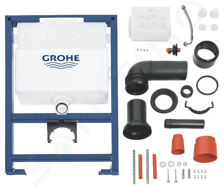 Grohe Pack cisterna WC Rapid SL + Taza Serel SM26 sin brida + Placa cromada  + Juego de paneles