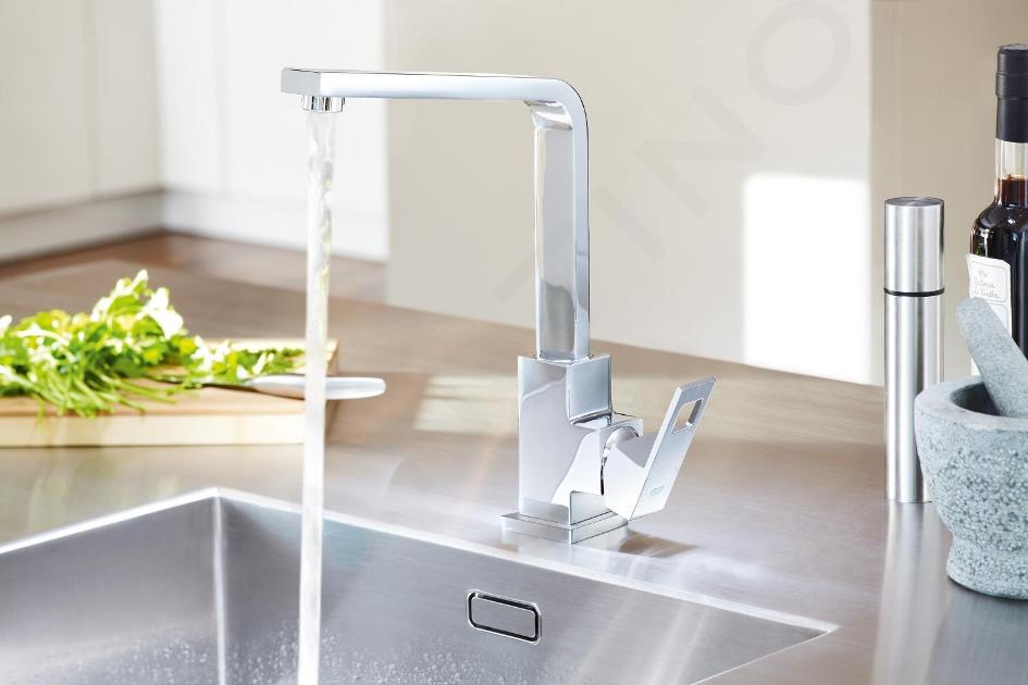 Grohe 31395000 Eurocube Miscelatore cucina con doccetta - cromo bocca alta