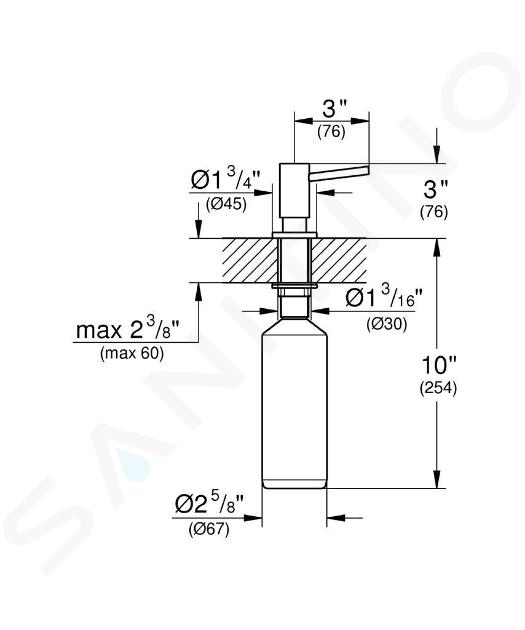 Dispensador de jabon GROHE 40535DC0 Dosificador Cosmo jabón encim.cocina STL