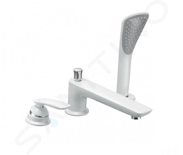 Kludi Balance - Miscelatore a 3 fori per vasca da bagno, bianco/cromato 524479175